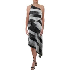 NWT Halston Heritage Asymmetrical Striped Dress
